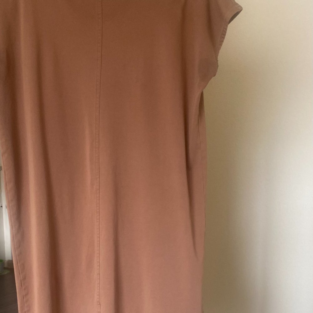 Everlane Women's Luxe Cotton Side-Slit Tee Dress Chocolate Size XS - Picture 9 of 9